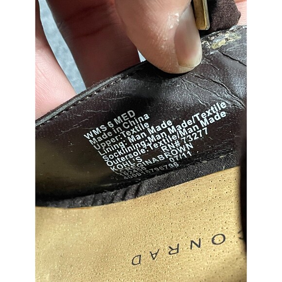 LC Lauren Conrad Womens Heels Platform SZ 6M Brown Strap Peep toe - Picture 11 of 12